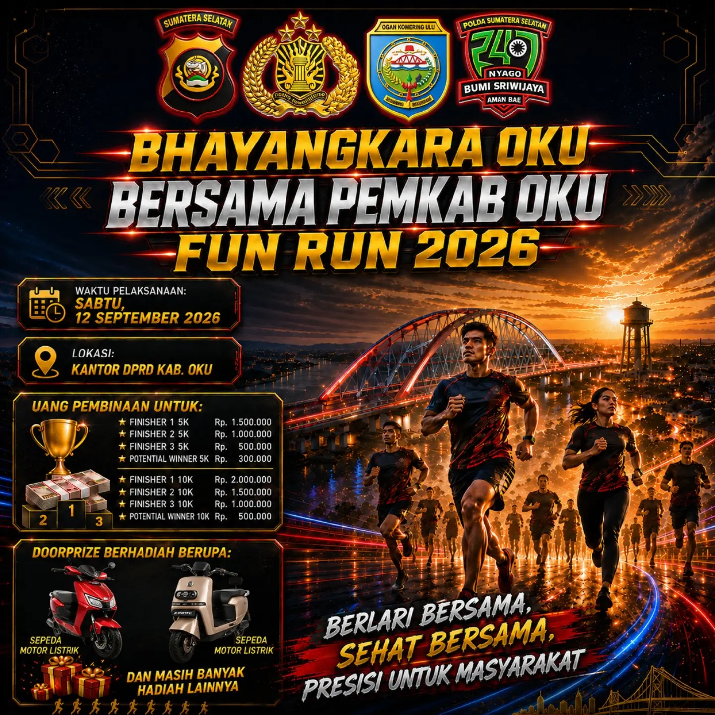 Bhayangkara OKU Bersama Pemkab OKU Fun Run