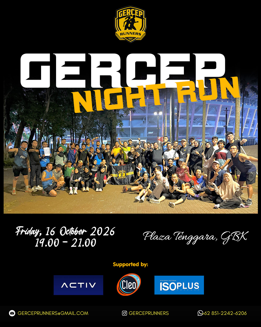 GERCEP Night Run (GNR) x RERUN VIRTUAL PLN Electric Run