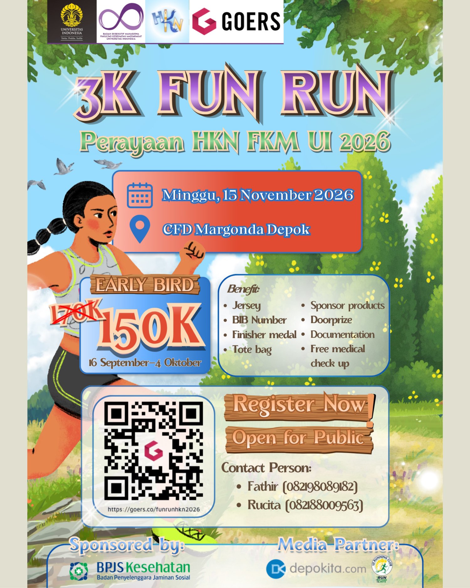 3K Fun Run Perayaan HKN FKM UI 2026