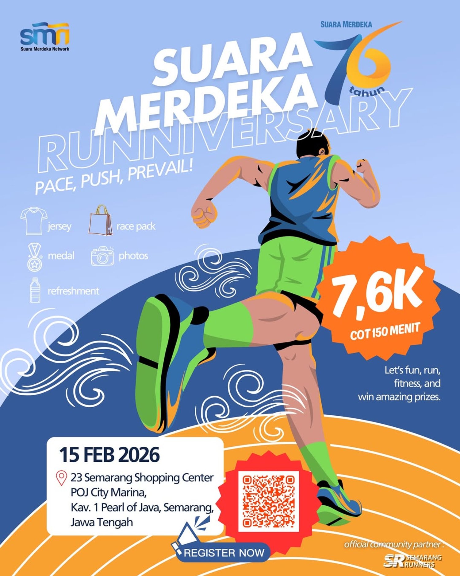 Pace Push Prevail SUARA MERDEKA 76 Runiversary 2026