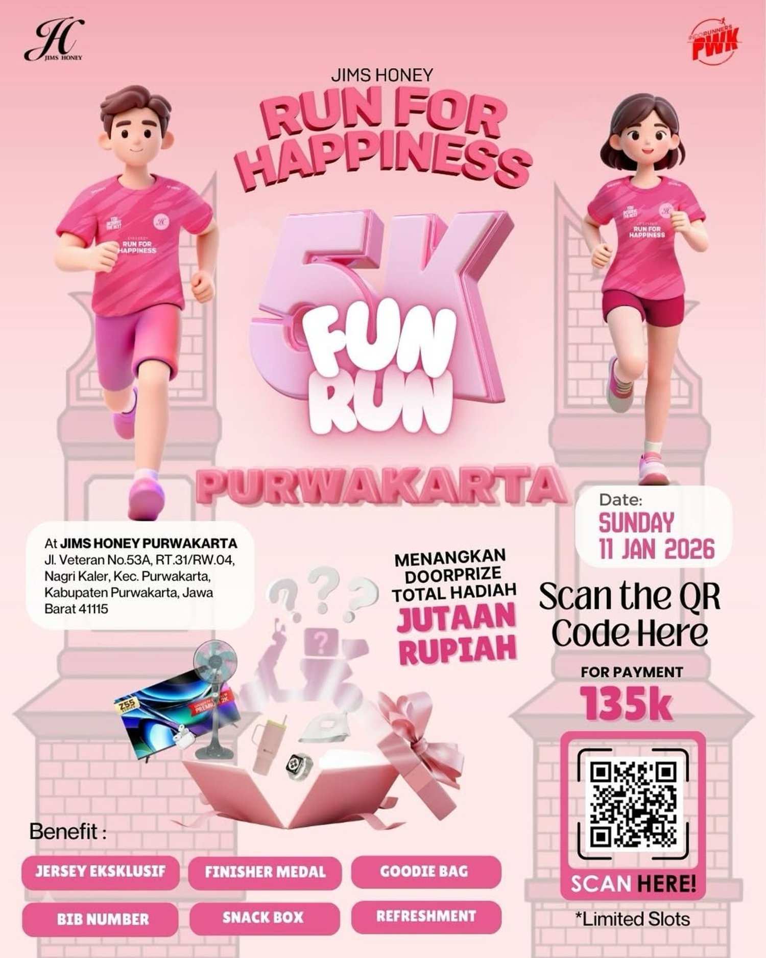 Jims Honey Run to Happiness - Fun Run Purwakarta 2026