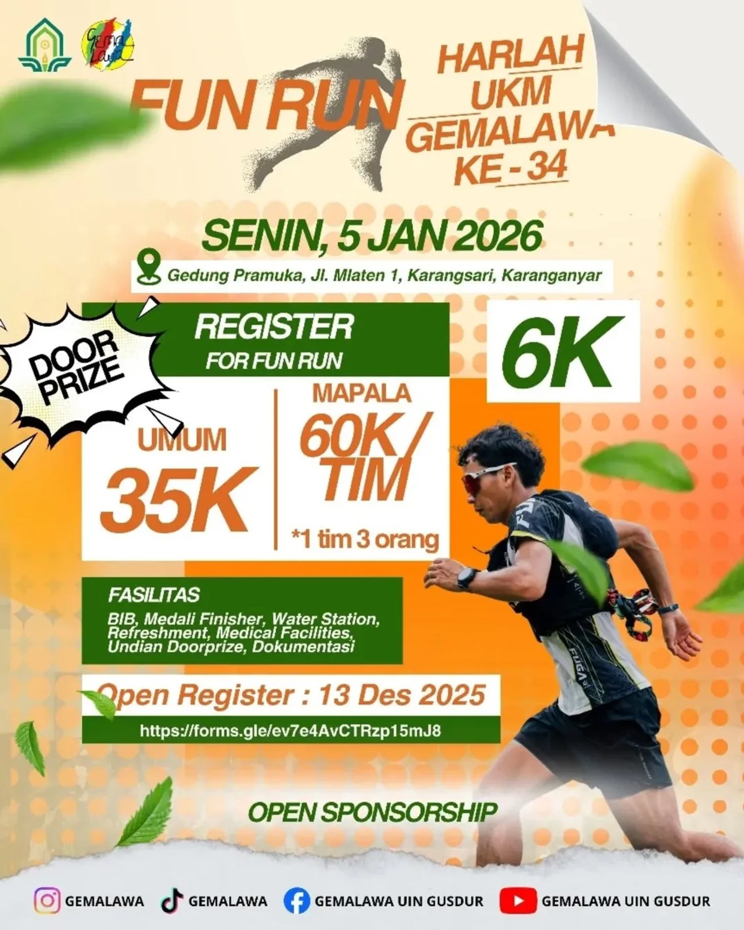 Fun Run Harlah UKM GEMALAWA 2026