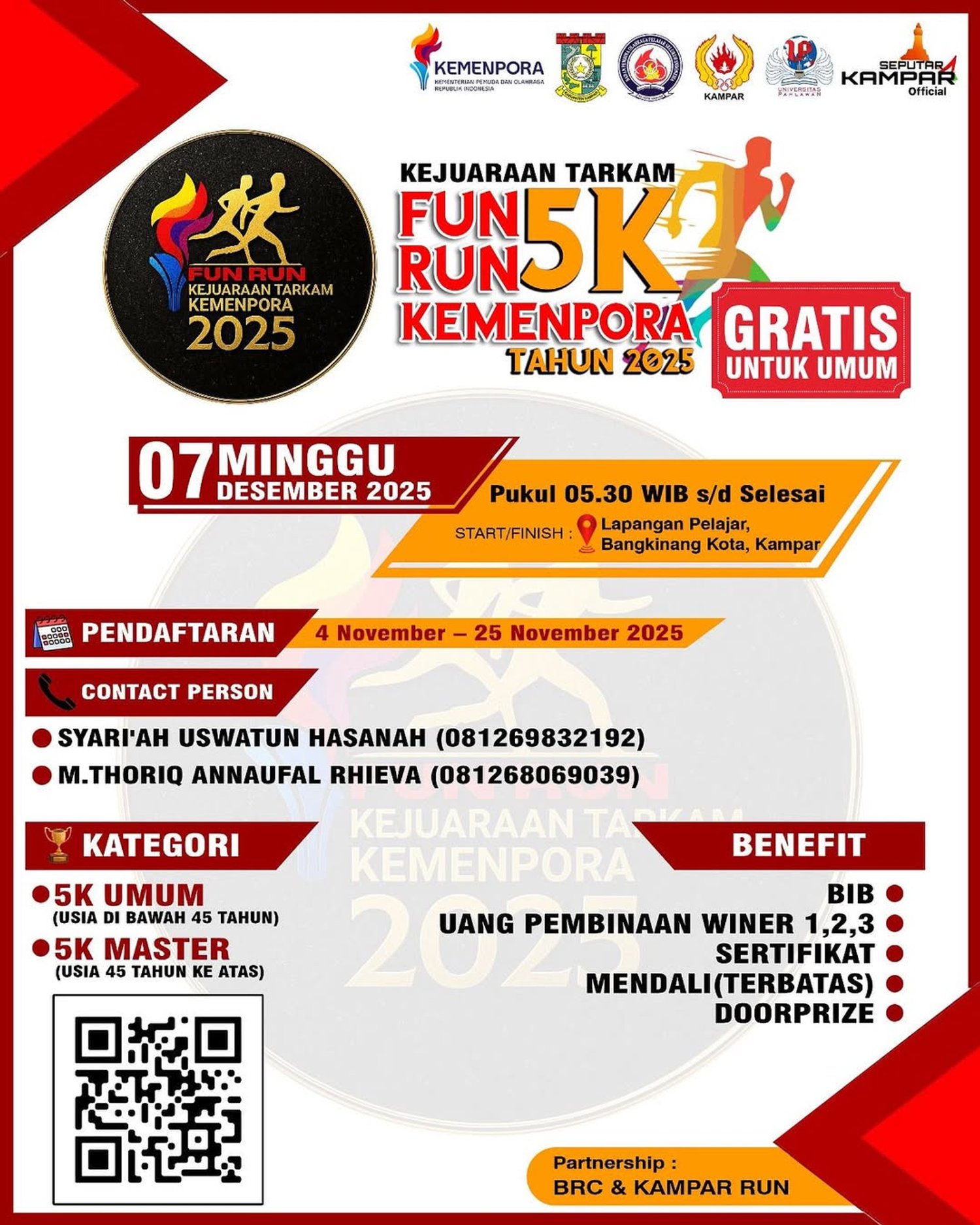 Fun Run Kejuaraan Tarkam Kemenpora Kampar 2025