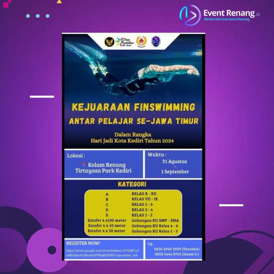 Kejuaraan Finswimming HUT Kota Kediri 2024
