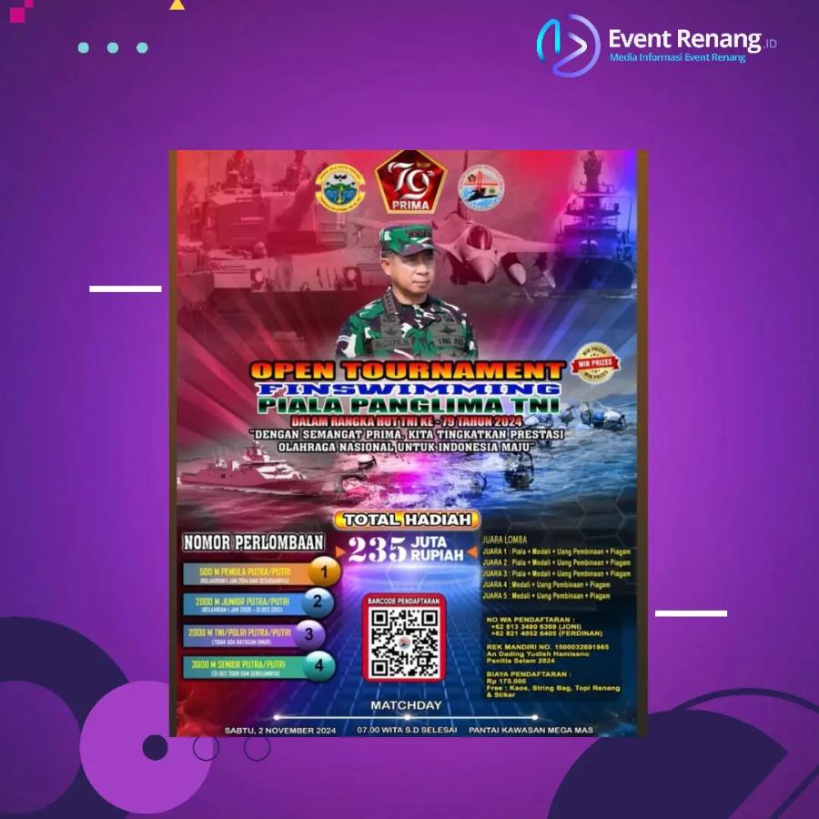 Open Tournament Finswimming Piala Panglima TNI 2024