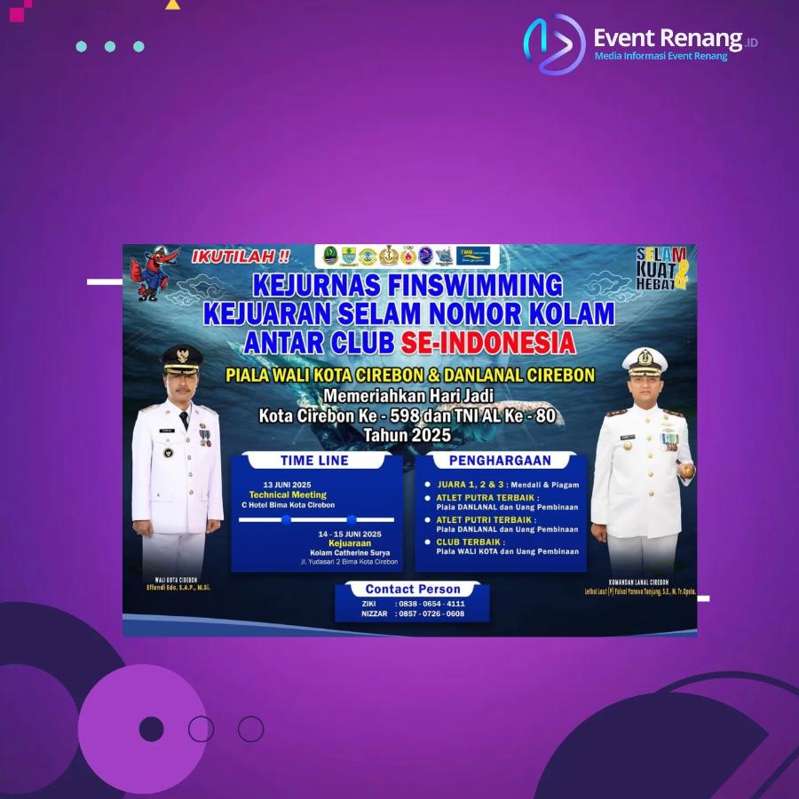 Kejuaraan Nasional Finswimming Piala Walikota & Danlanal Cirebon 2025