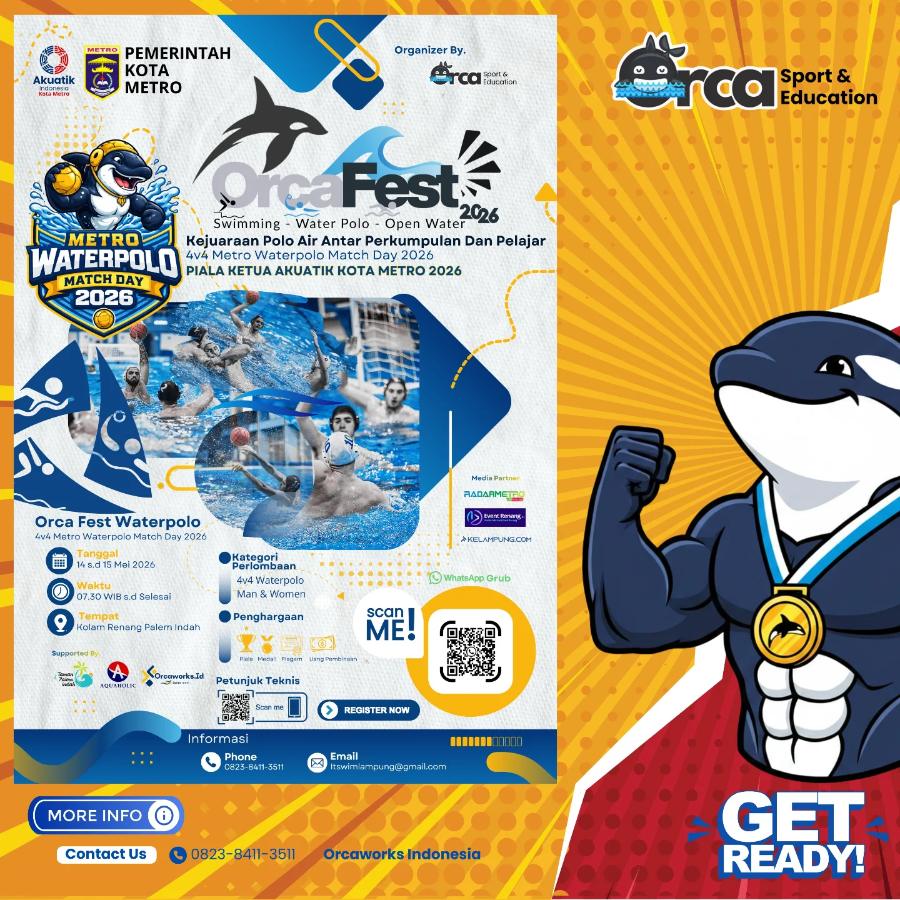 Kejuaraan Polo Air Metro Waterpolo Match Day 2026 4v4 U-14 & U-17 Akuatik Indonesia Kota Metro