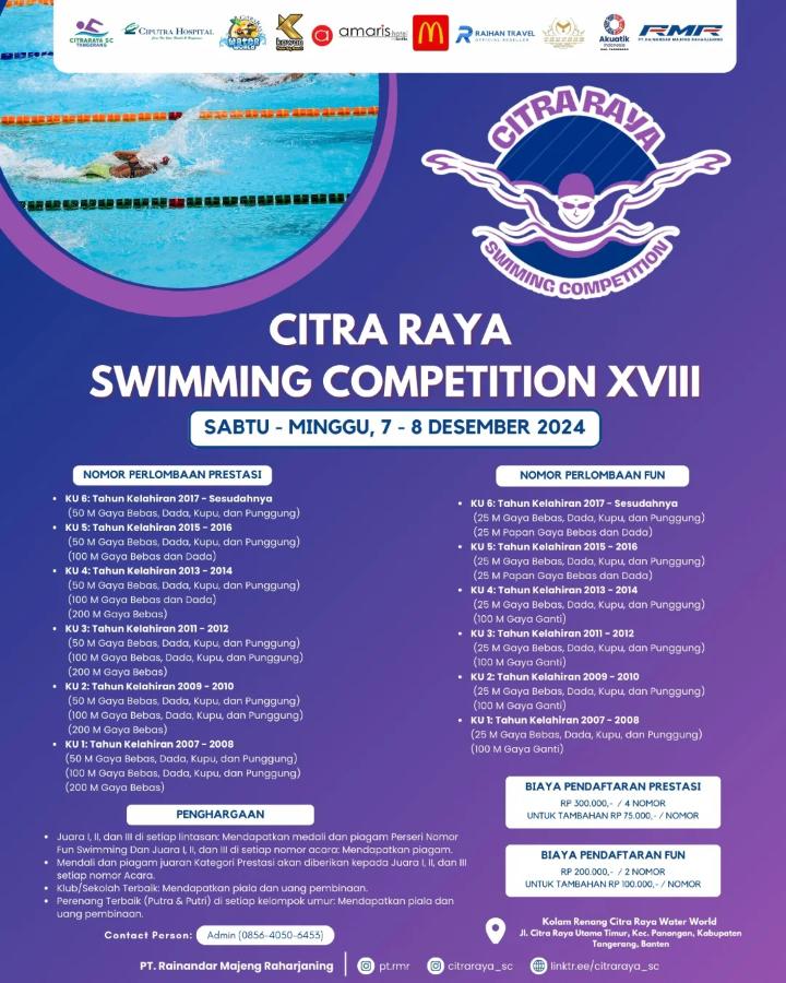 CITRA RAYA SWIMMING COMPETITION XVIII 2024