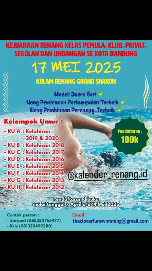 Kejuaraan Renang Tingkat Pemula - KR Grand Sharon 2025
