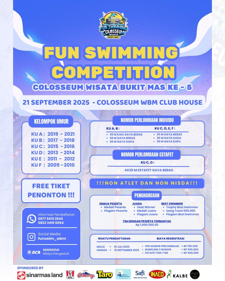 Fun Swimming Competition ke-5 - Colosseum WBM Surabaya 2025