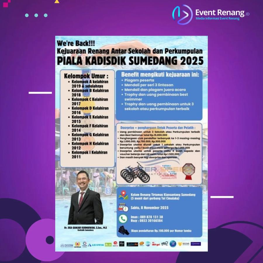 Kejuaraan Renang antar Pelajar/Perkumpulan - Kolam Renang Tirtamas Kiansantang Yonif 301/P 2025