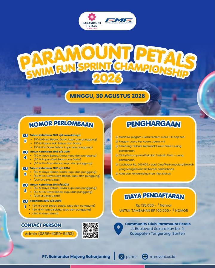PARAMOUNT PETALS SWIM FUN SPRINT CHAMPIONSHIP 2026