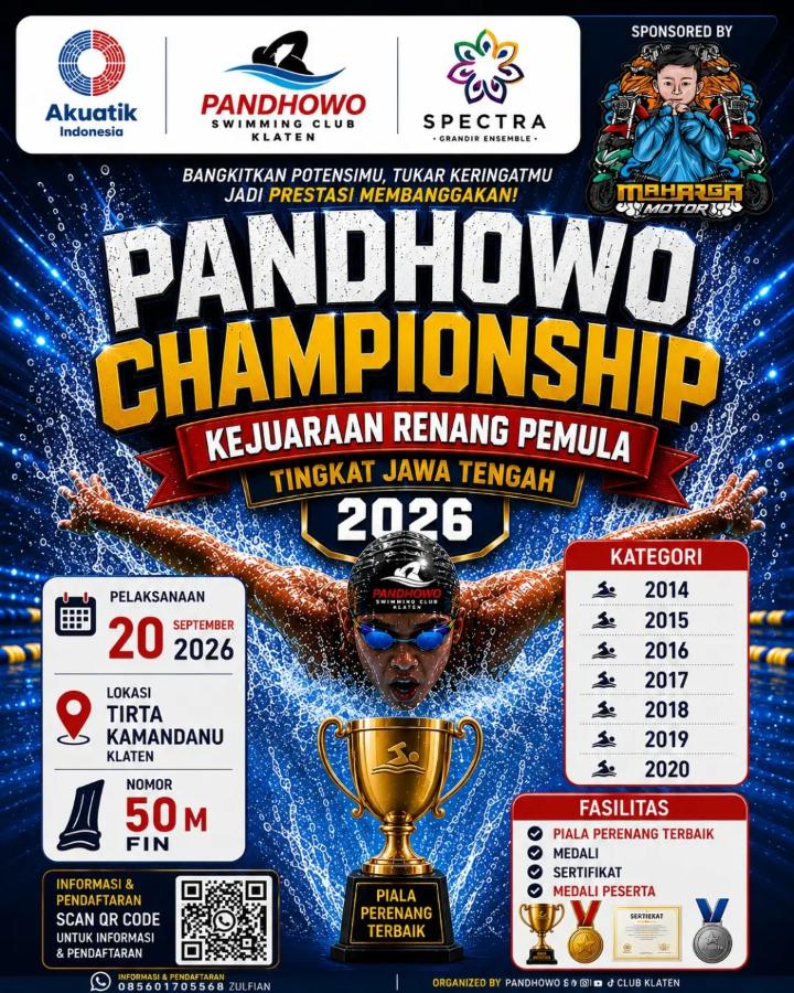PANDHOWO CHAMPIONSHIP KEJUARAAN RENANG PEMULA SE-JAWA TENGAH 2026