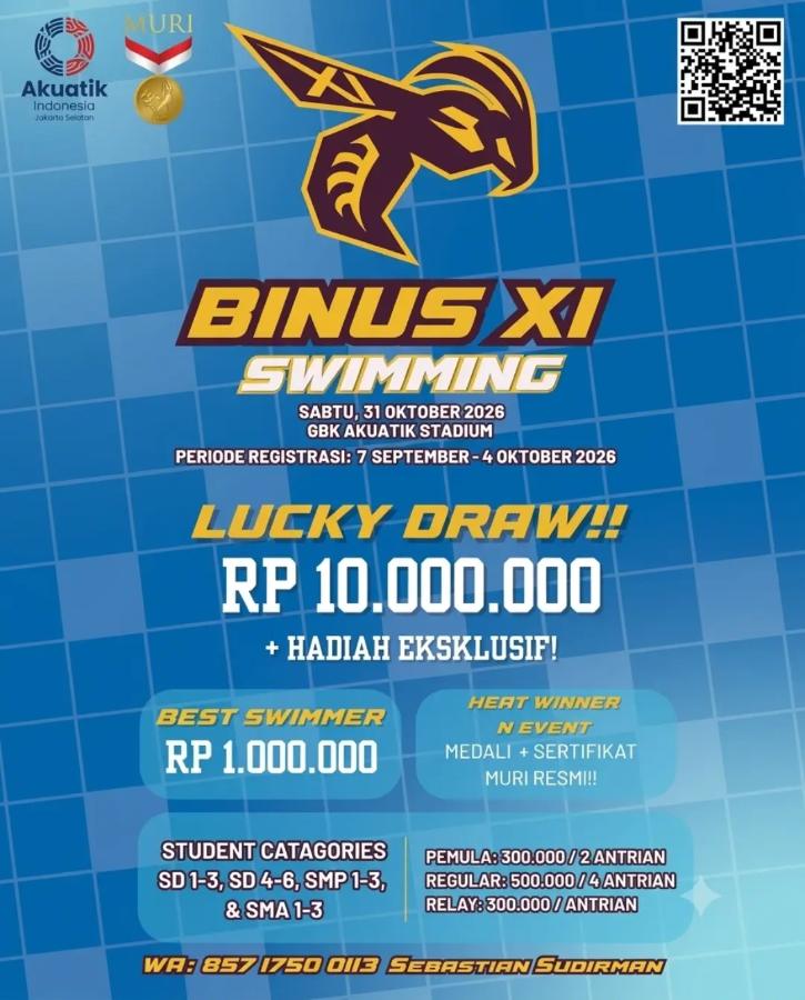 Binus XI Swimming 2026