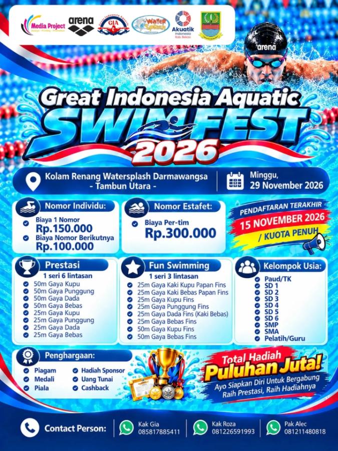 Kejuaraan Renang Antar Pelajar Great Indonesia Aquatic Swim Fest 2026