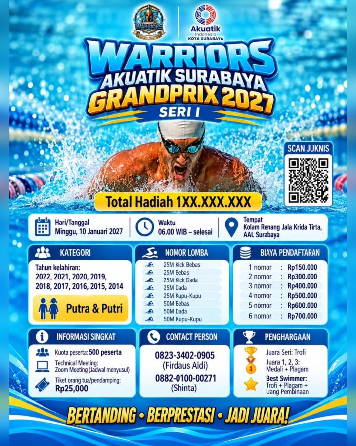 WARRIORS AKUATIK SURABAYA GRANDPRIX 2027 - SERI I